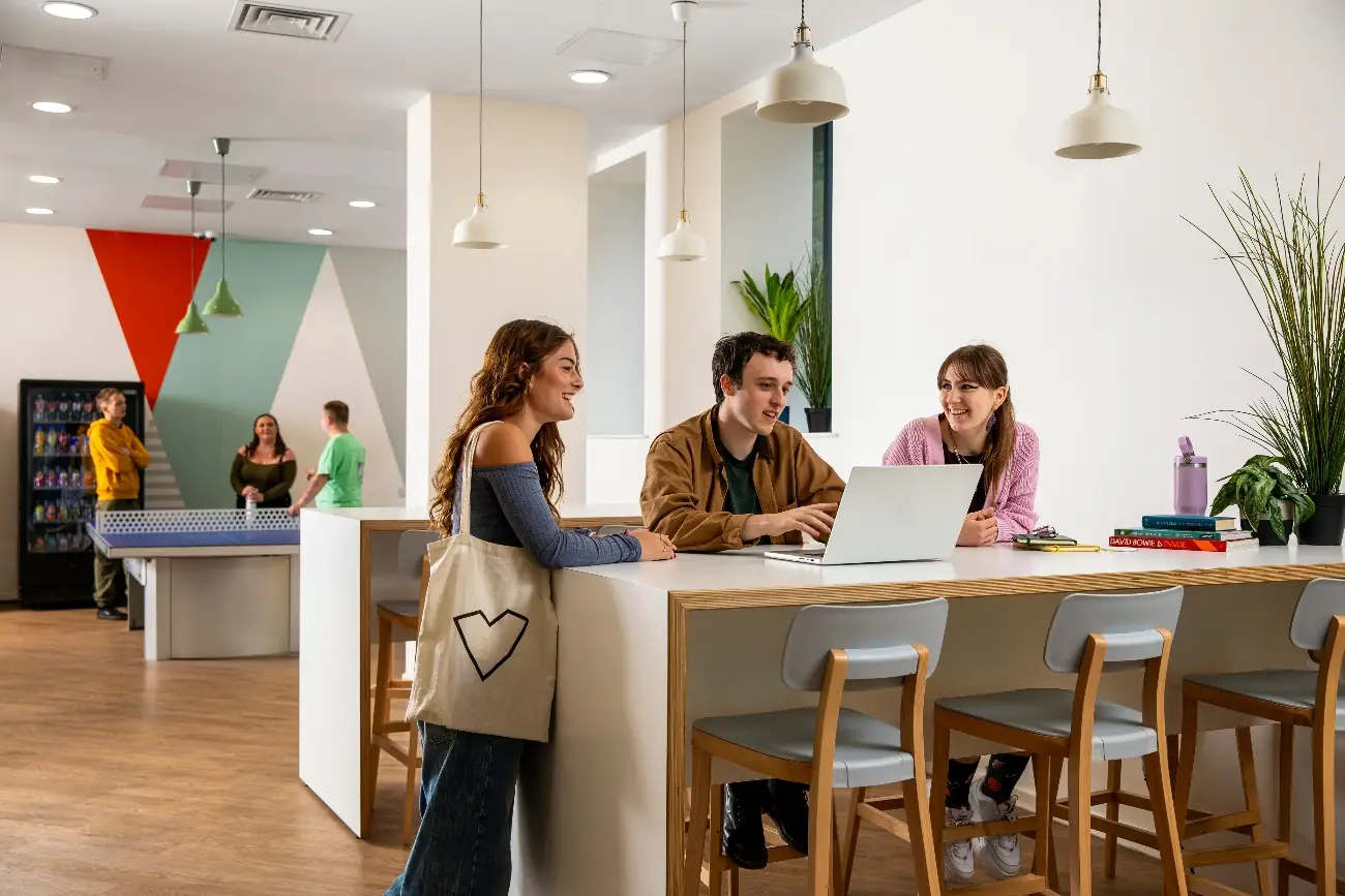 Students in the study area